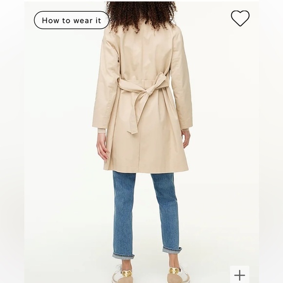 J. Crew Factory Women’s Petite Trench Coat BO622 Navy 0 - Picture 3 of 7